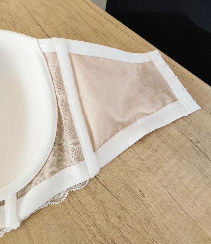 Soutien-gorge bandeau coques crème beige taille 90G Parfait - photo numéro 4