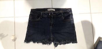Short en jean bleu marine