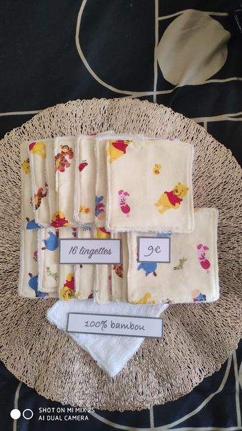 16 lingettes lavables neuf