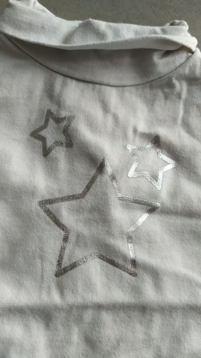 Haut col roulé motif étoiles 18 mois - photo numéro 2