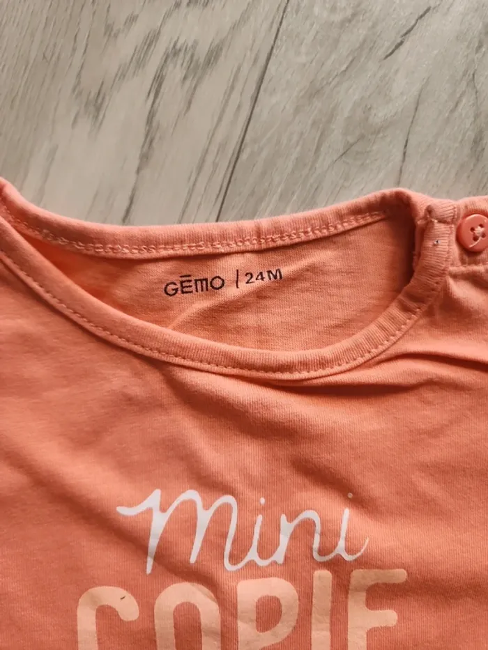 Tee shirt MC mini copie de maman 24mois - photo numéro 4