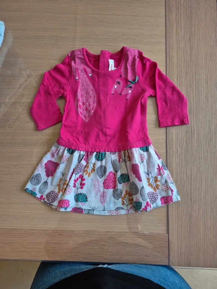 Robe catimini Motif renard 6 mois 68 cm