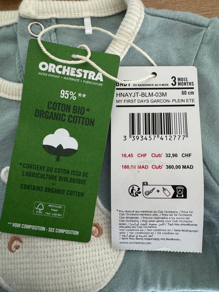 Lot de vêtements bébé (5 pièce) - 3 mois - Orchestra, Kiabi - photo numéro 3