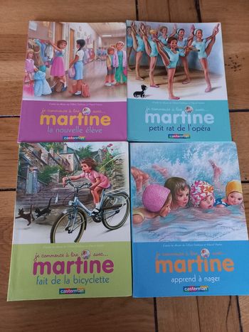 Lot 4 livres premières lectures Martine cp ce1 ce2