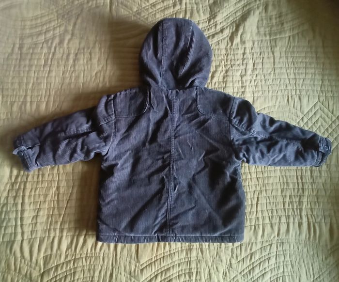 Manteau velours côtelé fourré capuche 3 ans - photo numéro 3