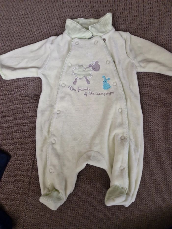 Pyjama vert 1 mois
