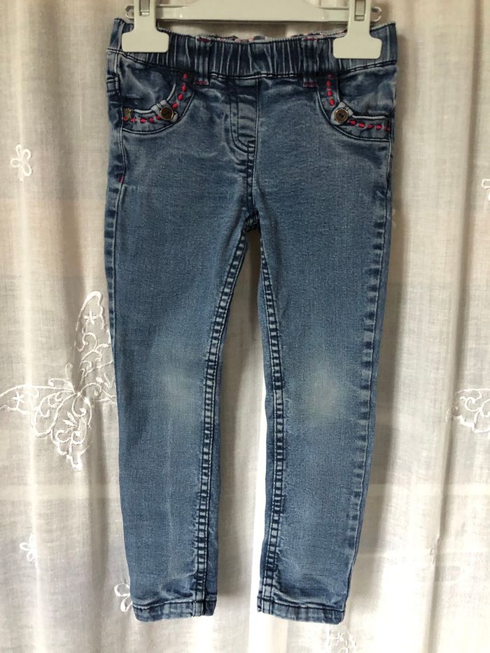 Jeans grosses coutures fuchsia 4 ans Sergent-major - photo numéro 2