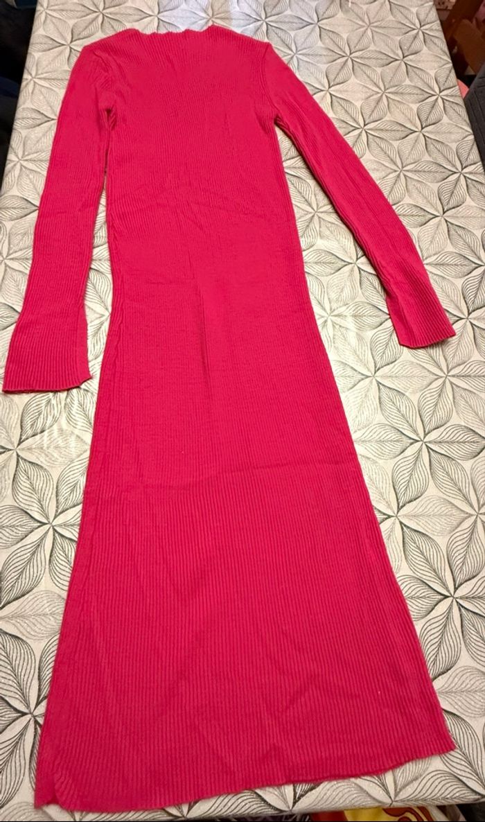 Robe longue rose M - photo numéro 3