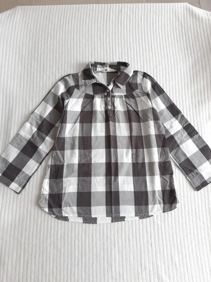 Blouse à carreaux 8 ans