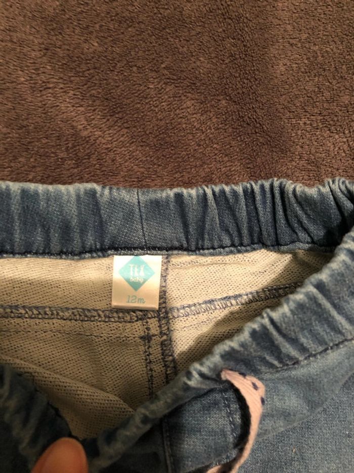 Short bermuda en jean fille jean 12 mois - photo numéro 3