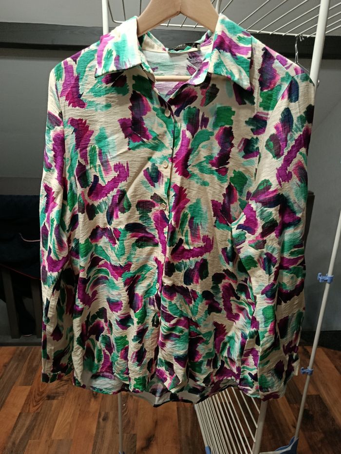 Chemisier multicolore manches longues taille euro xl ou l Lfrance