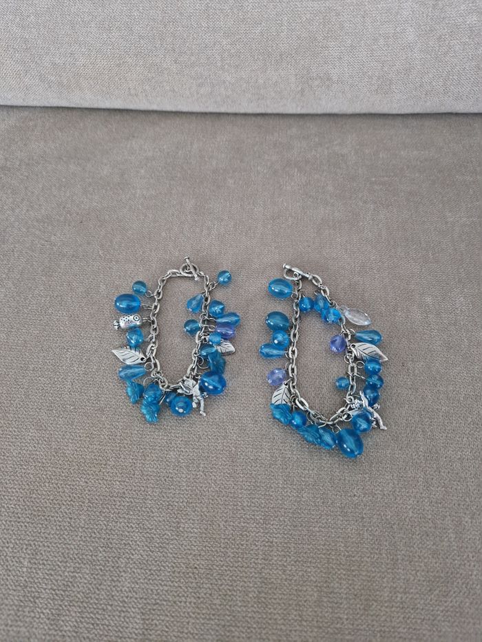 Lot bracelets argenté et bleu - photo numéro 2