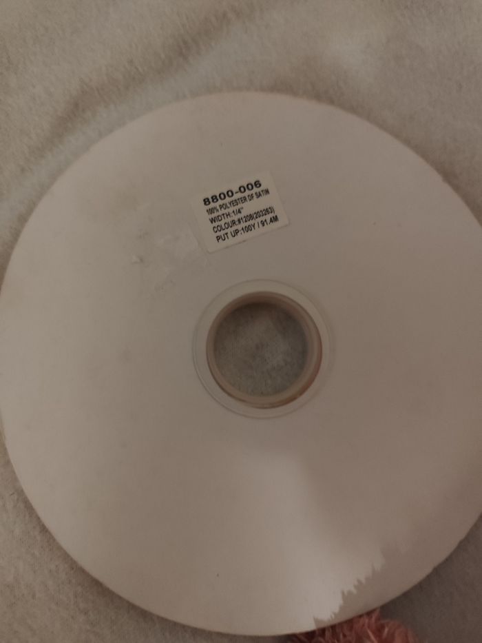 Ruban de satin saumon - photo numéro 2