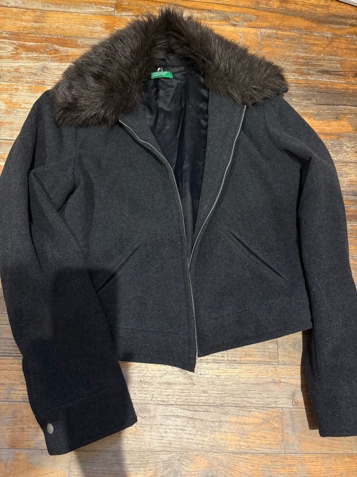 Veste courte avec col fourrure - photo numéro 4