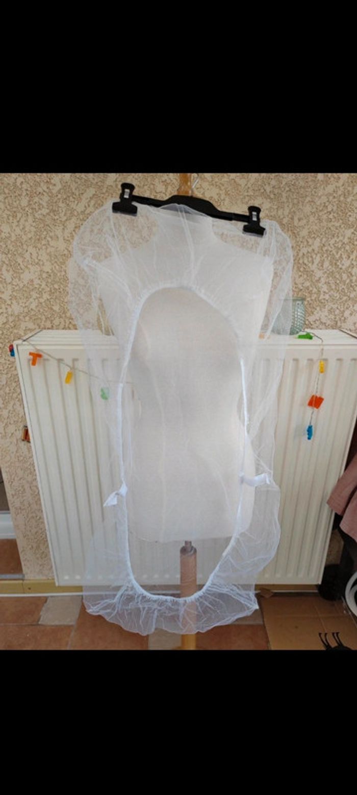 🤍Moustiquaire blanche 100x50 cm pour nacelle ou poussette