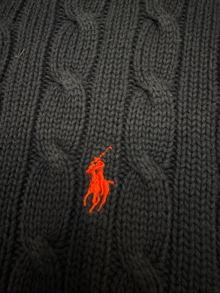 Torsadé Ralph Lauren bleu taille XL logo brodé en très bon état - photo numéro 4