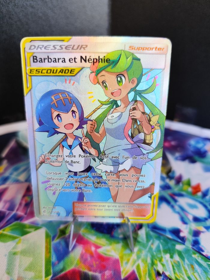 Carte pokémon 🇨🇵 Barbara et Néphie 231/286 Escouade Éclipse cosmique - photo numéro 2