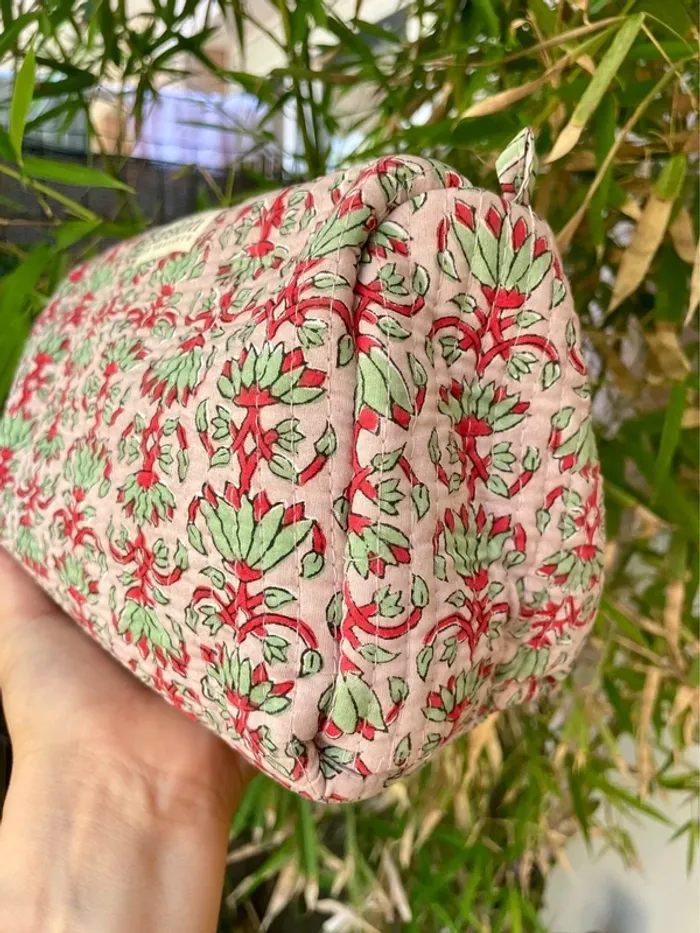 Trousse imperméable grande taille. De toilette ou à maquillage. Motif indien - photo numéro 3