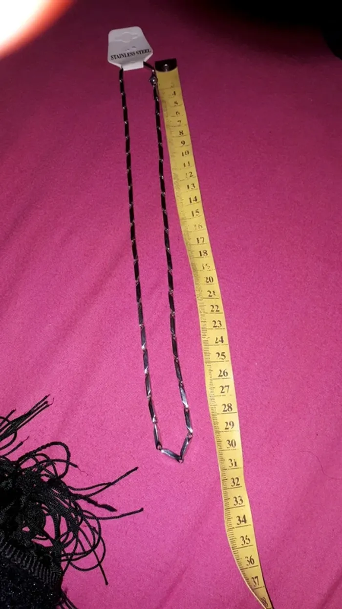 Chaîne en acier pour homme 60 cm - photo numéro 5