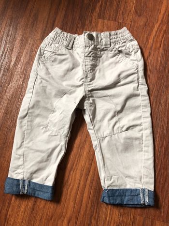 Pantalon beige et bleu