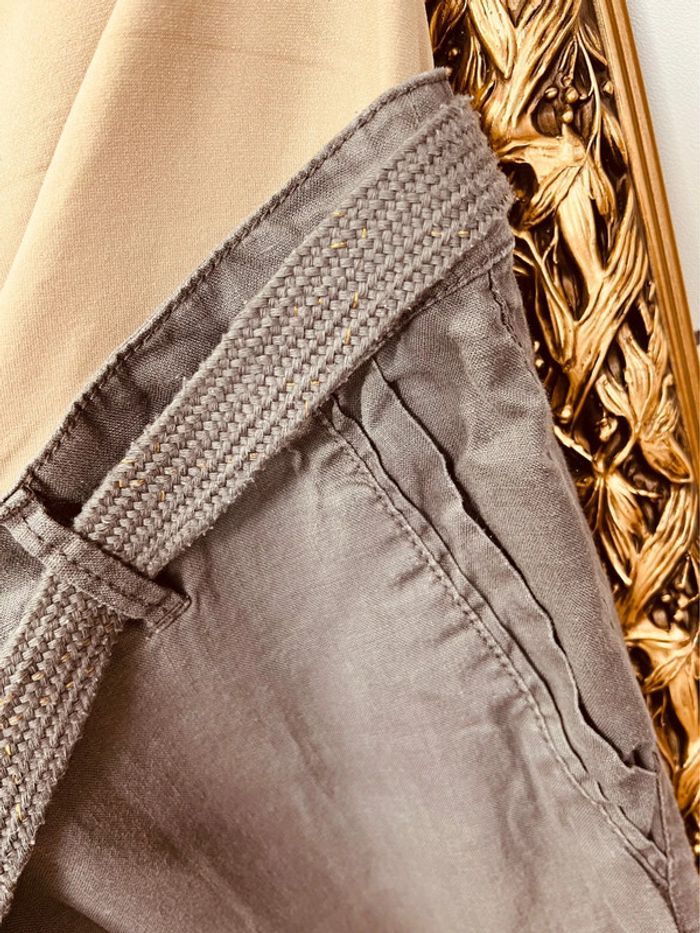 Taille 38 pantalon en lin grossesse Colline by Vertbaudet gris - photo numéro 3