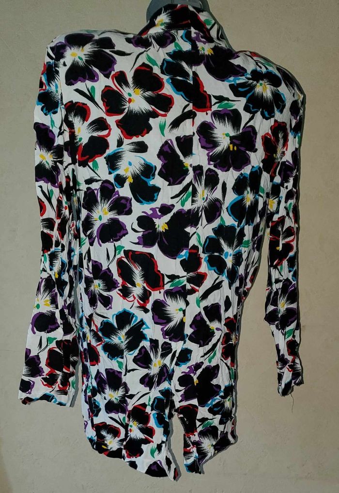 veste / blaser floral vintage 1980 femme taille 40 Forenza - photo numéro 4