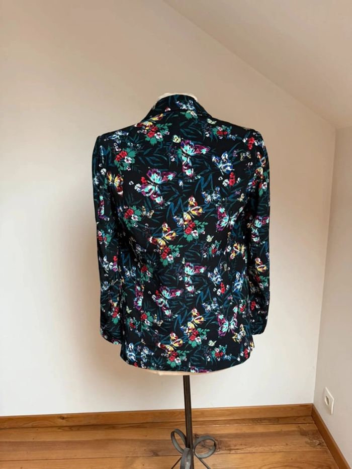 Superbe veste blazer Promod noire et fleurie 🌸 - photo numéro 6