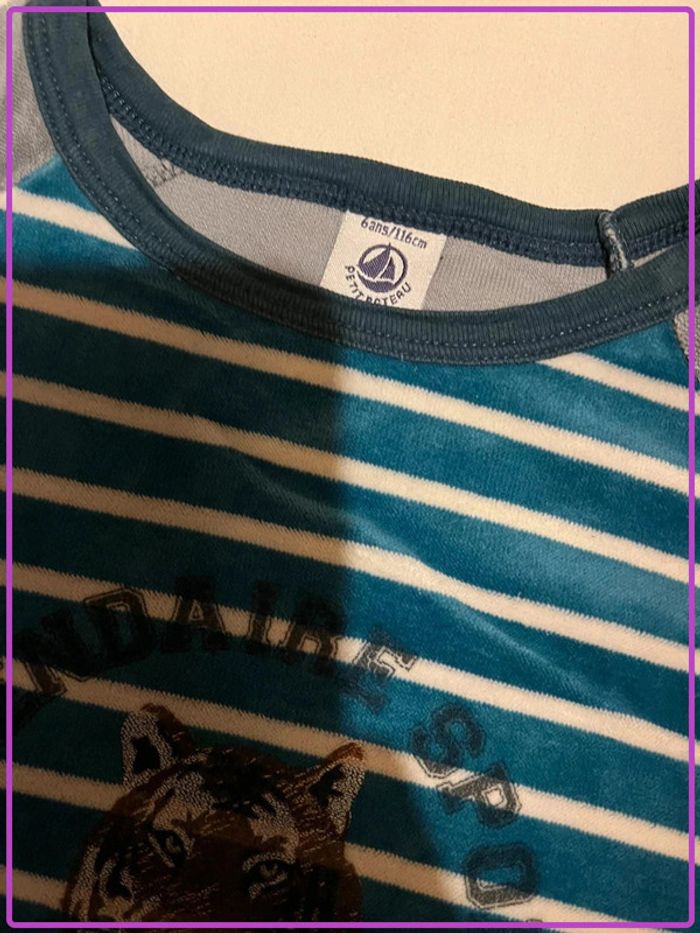 Pyjama deux pièces petit bateau velours - photo numéro 4