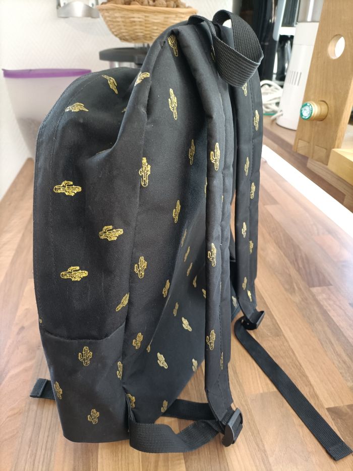 Sac à dos noir et doré Temps des Cerises motifs cactus - photo numéro 4