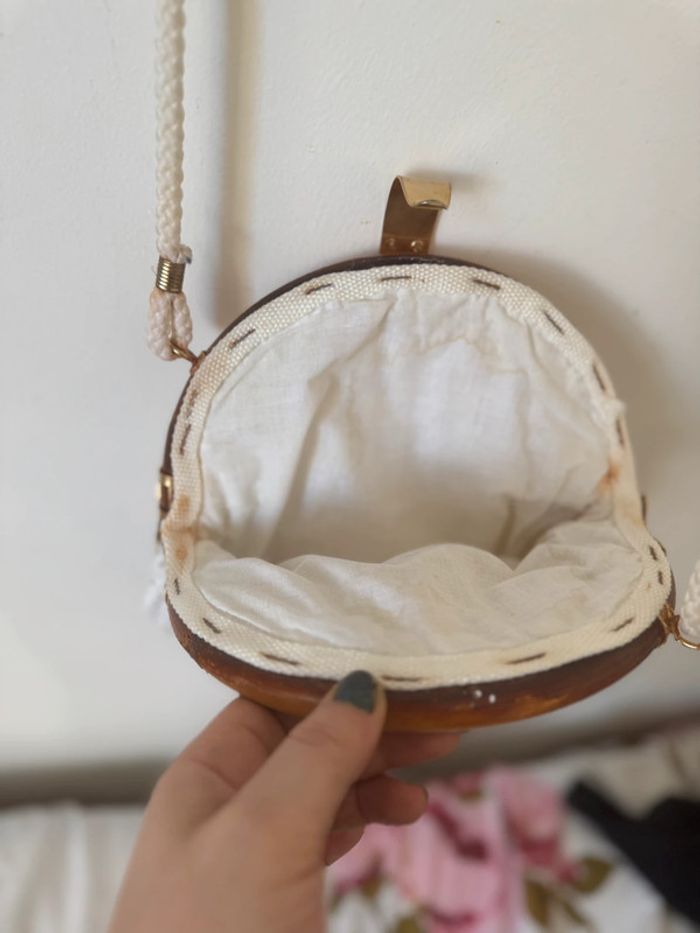 Sac blanc en rotin Vintage Authentique - photo numéro 5