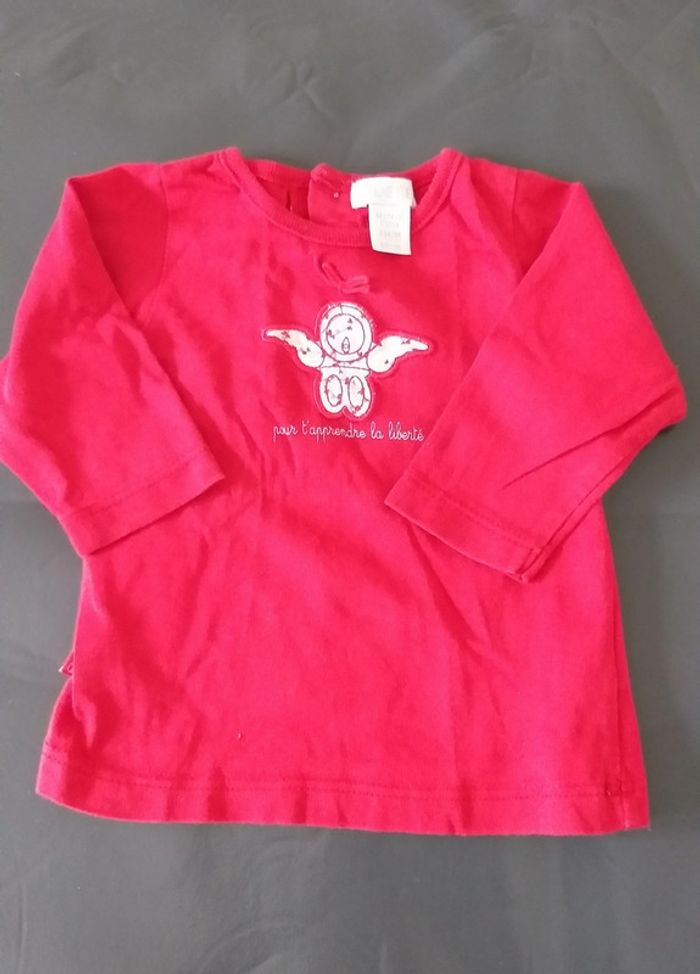 Tee-shirt Obaïbi rouge à motif