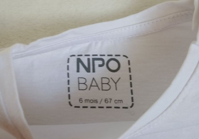 T-shirt blanc 6 mois - photo numéro 3