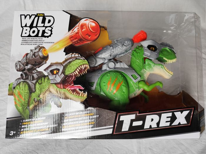 Zuru Wild Bots T-Rex Neuf – Dinosaure Robot Interactif avec Sons & Lumières - photo numéro 2