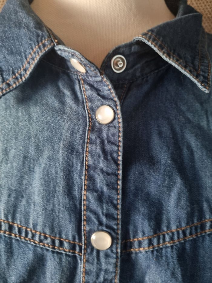 Chemise style jean manches retroussable taille 50 - photo numéro 3