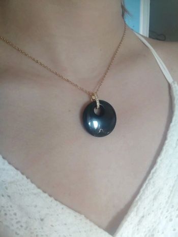 Collier obsidienne