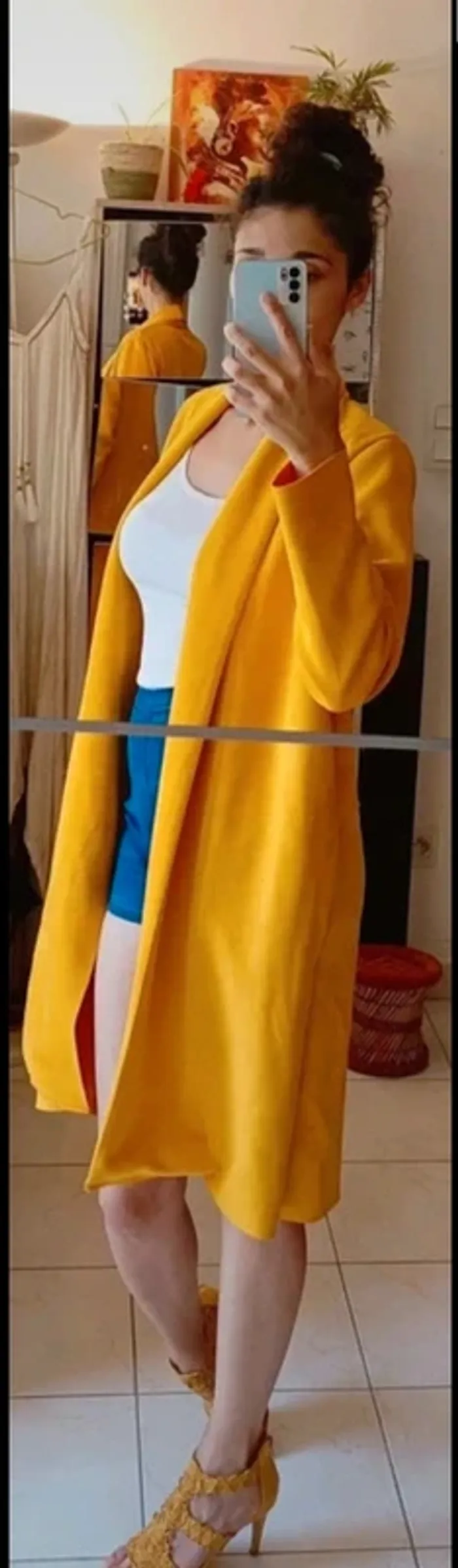 Veste longue jaune peau de pêche 🍑 - photo numéro 3