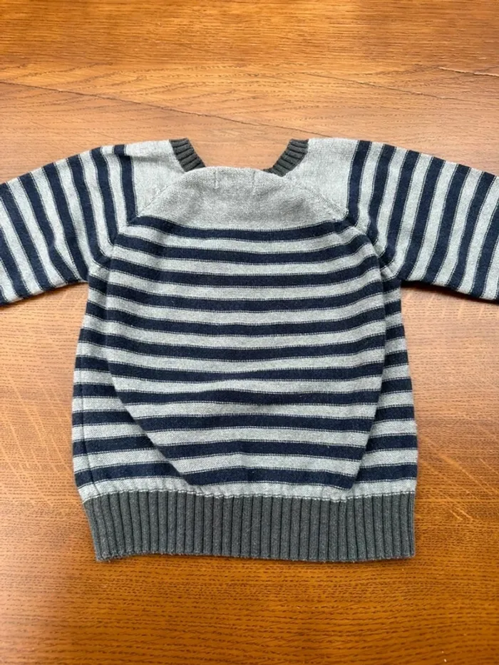 Pull fin rayé gris Pat et Ripaton 3 mois - photo numéro 6
