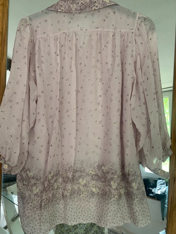 Chemise vintage transparent taille 40 manches 3/4 - photo numéro 11