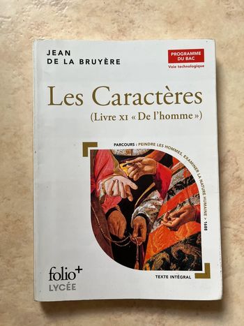 Livre Les caractères Jean de la Bruyère