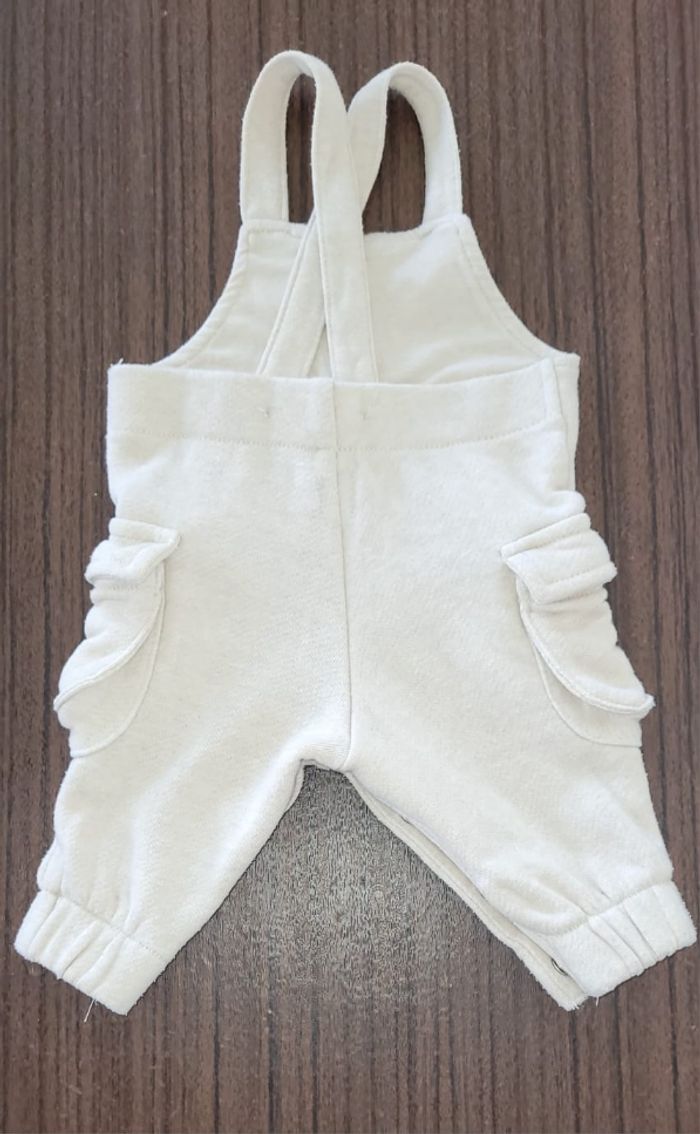 Salopette blanc/beige 3 mois - photo numéro 3