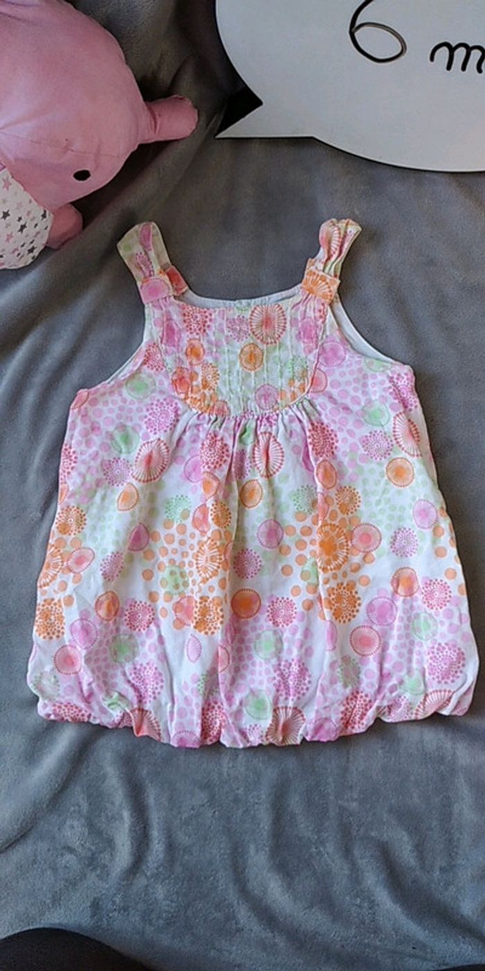 Robe multicolore fleurs, cercles Fille 6 mois Obaïbi Okaïdi - photo numéro 2