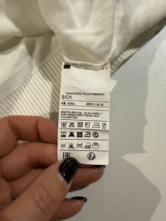 Col roulé blanc benetton - photo numéro 8