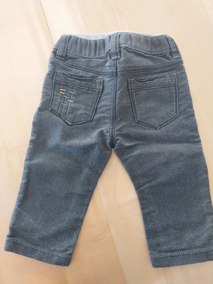 Jean gris bébé 6 mois grain de blé - photo numéro 3