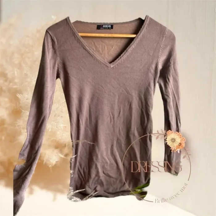 Pull taupe Morgan taille S