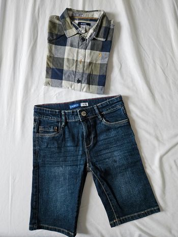 Ensemble chemise et short en jean