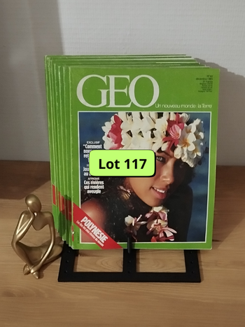 Lot de 7 revues Géo année 1985 L0117