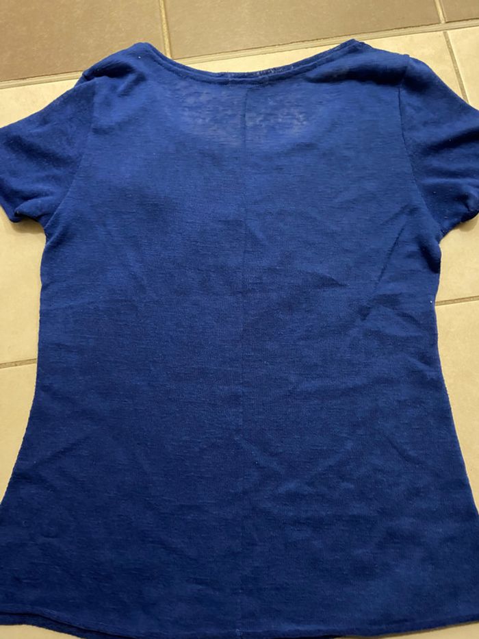 T shirt bleu - photo numéro 2
