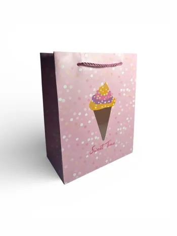 Sac cadeau « doux moment » motif corné 18 x 23 x 10 cm Neuf