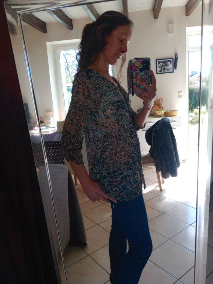 Blouse femme 38 fantaisie type voile c64 - photo numéro 5