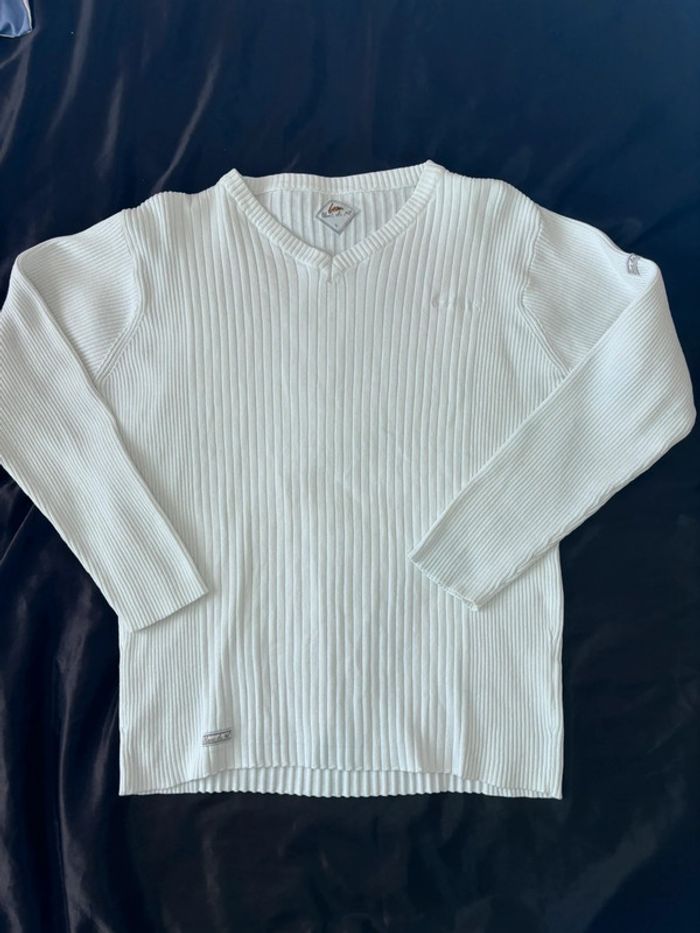 Blanc du nil S pull col V homme - photo numéro 2